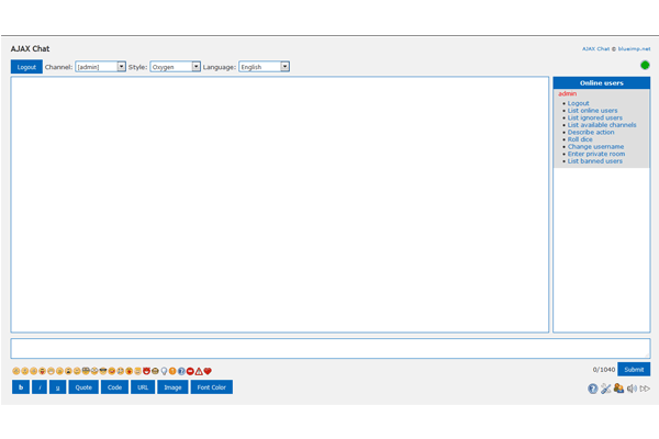 AJAX Chat screenshot
