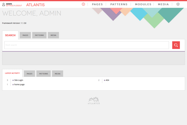 Atlantis CMS screenshot