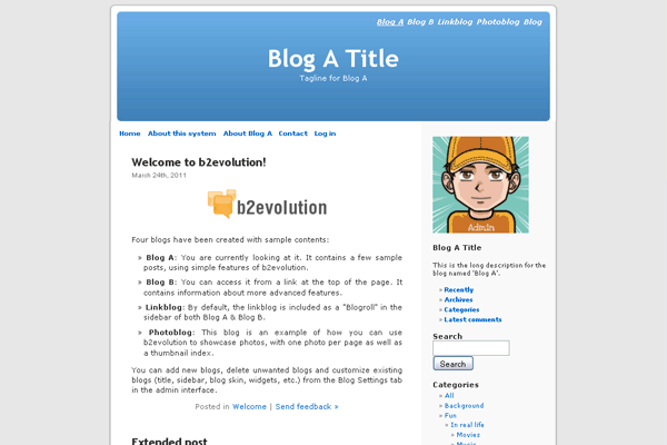 B2evolution screenshot