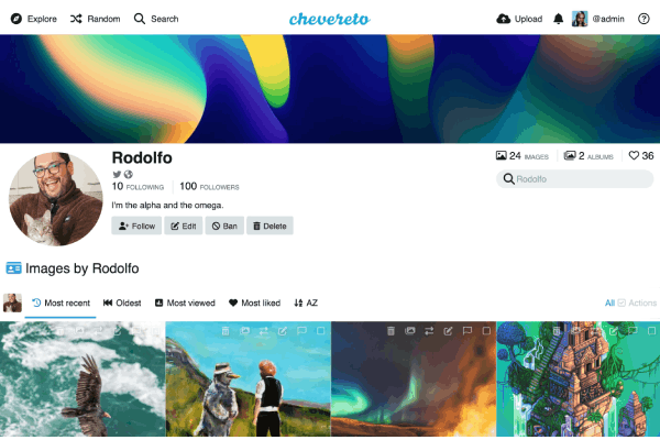 Chevereto screenshot