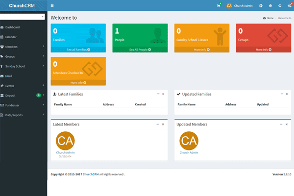 ChurchCRM screenshot