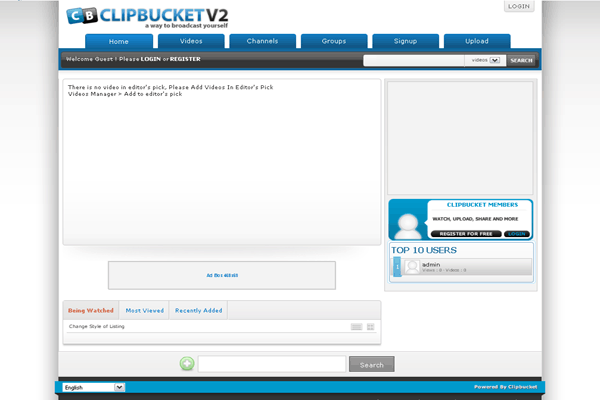 ClipBucket screenshot