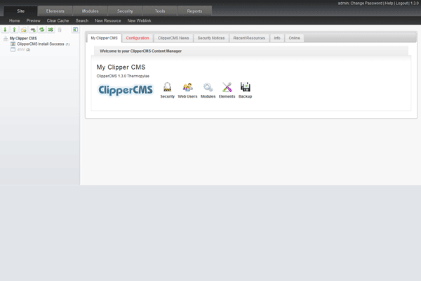 ClipperCMS screenshot
