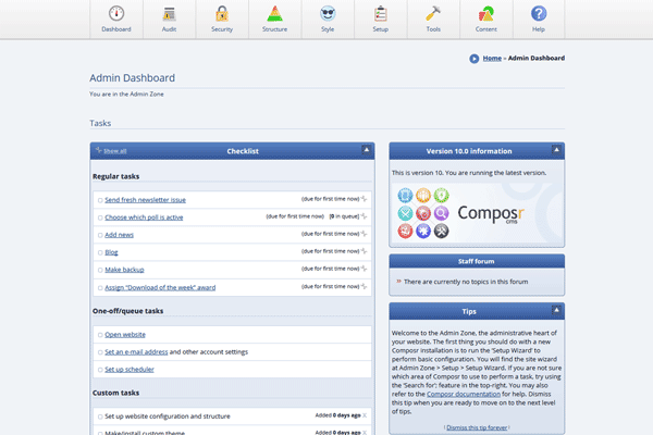 Composr screenshot