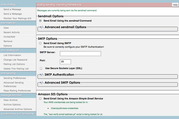 Dada Mail screenshot