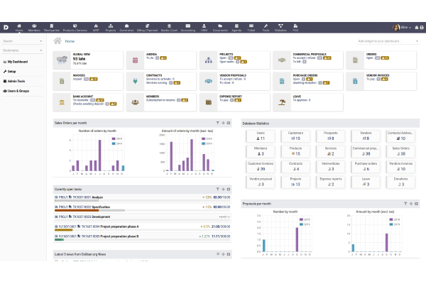Dolibarr screenshot