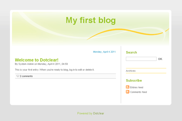 Dotclear screenshot