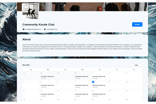 Event Schedule screenshot