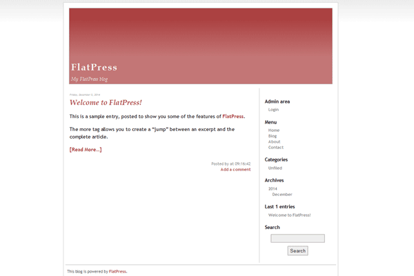 FlatPress screenshot