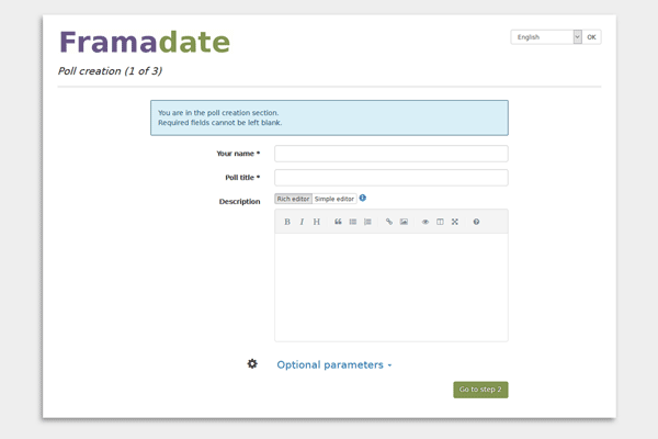 Framadate screenshot