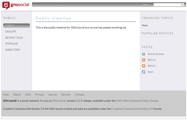 GNU social screenshot