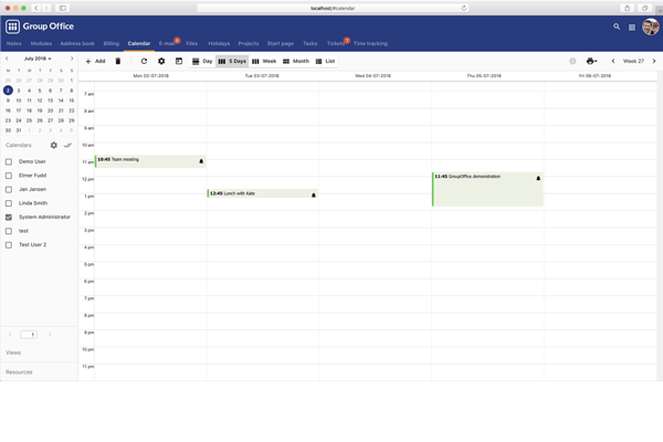 Group Office screenshot