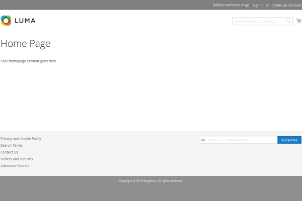 Magento screenshot