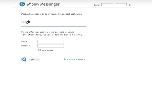 Mibew Messenger screenshot