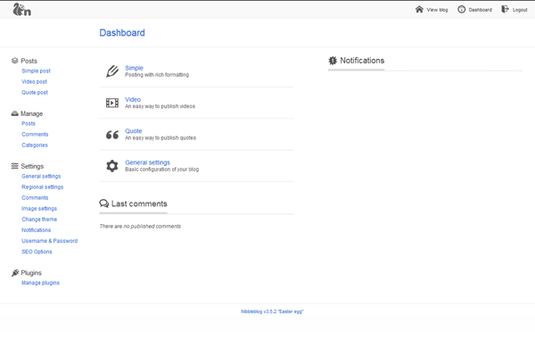 Nibbleblog screenshot