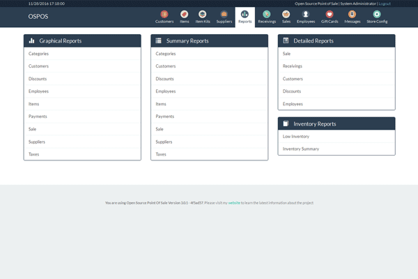 Open Source Point of Sale screenshot