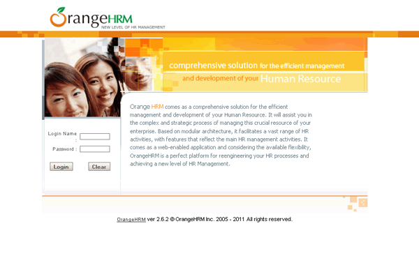 OrangeHRM screenshot