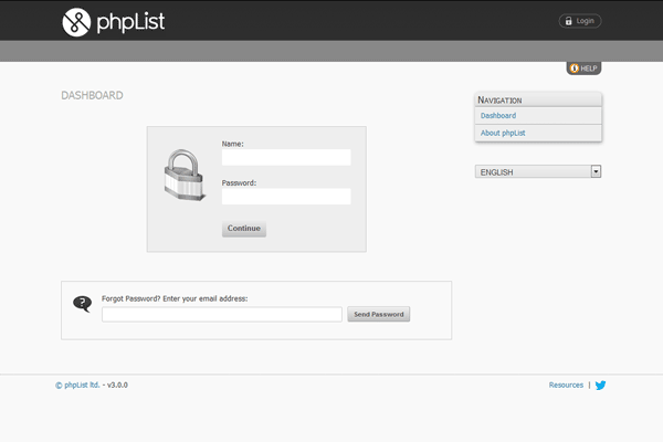 phpList screenshot