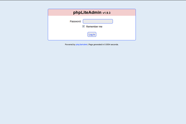 phpLiteAdmin screenshot