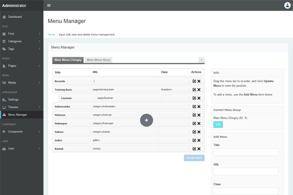 PopojiCMS screenshot