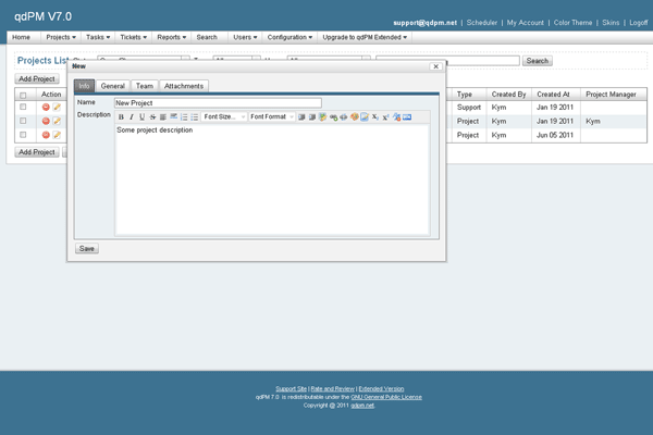 qdPM screenshot