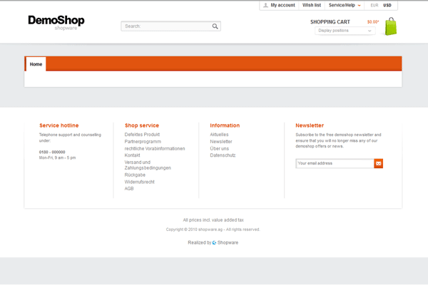 Shopware screenshot
