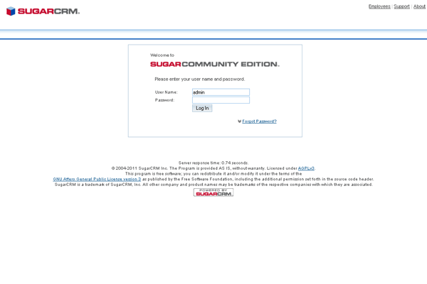 SugarCRM screenshot