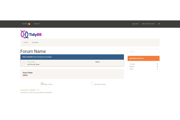 TidyBB screenshot