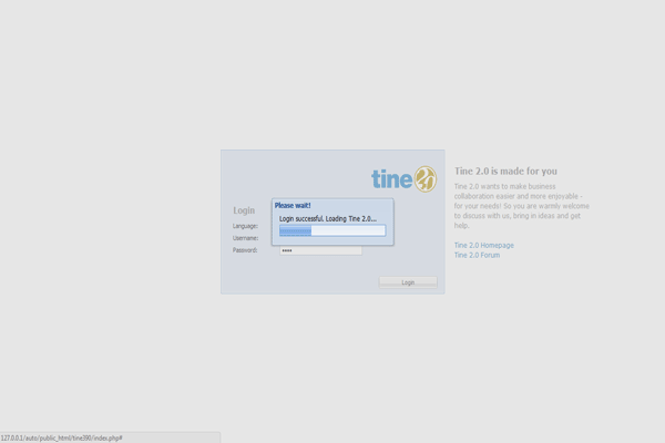 Tine 2.0 screenshot