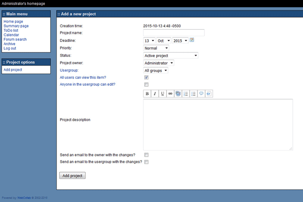 WebCollab screenshot
