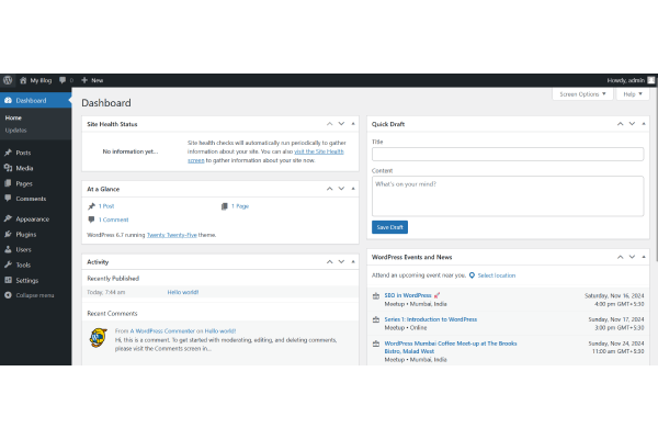 WordPress screenshot