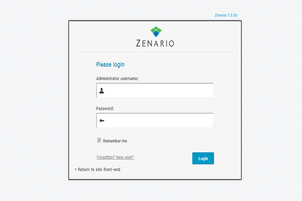 Zenario screenshot