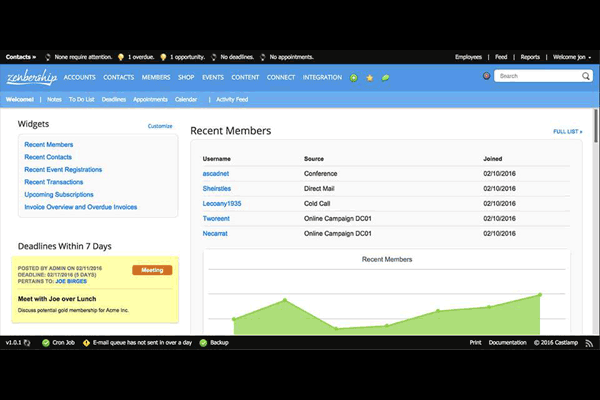 Zenbership screenshot
